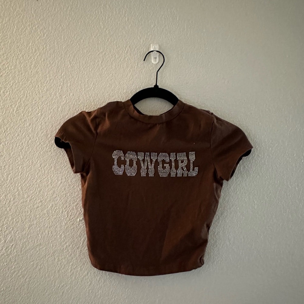bedazzled cowgirl baby tee